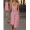 Fashion Personality Loose Pink Suspender Denim Jumpsuit Overalls