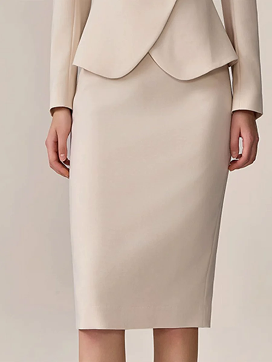 【24-hour shipping out】High-End Fashion Temperament Lapel Beige Suit